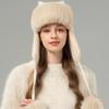 Winter New Mink Hair Lei Feng Hat Korean Version Cute Fox Hairball Casual Face Small Warm Ear Protection Fur Hat