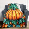 1pc Pumpkin Halloween Blanket, Lightweight Flannel Throw Blanket for Sofa, Bed, Travel, Camping, Living Room, Office, Couch, Chair, and Bed