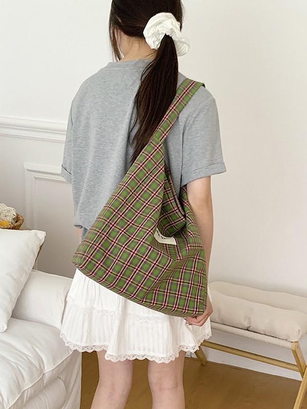Women's Plaid Commuter Tote: Stylish, Versatile, Large-Capacity Shoulder Bag