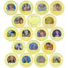 Anime Collectible Coins Set Luffy Chopper Commemorative Gold Colored Metal Coins Merchandise Children's Gift Toy Fans