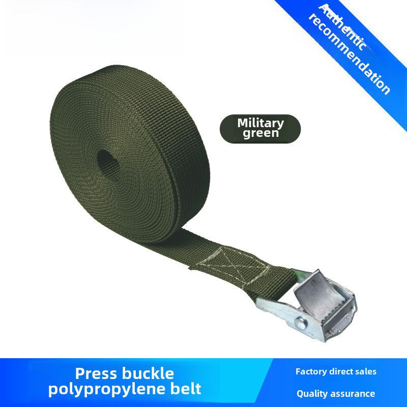 

Ремінь із пряжкою з чорного цинкового сплаву для вантажного багажу з поліпропіленовим дротом для затягування