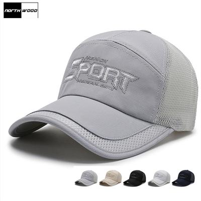 Gorra deportiva de verano con malla, sombrero de golf para hombre, gorras de béisbol de poliéster, gorra Snapback para exteriores, gorra de camionero
