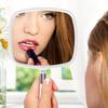 Snowflake Large Hand Mirror with Handle, Hairdresser Mirror (White)
