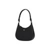 Tory Burch Emerson Minimalist Fashion Zipper Open Texture Underarm Bag Women Handbag Black 150258-001