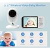 Babysitter SP316 Monitor de vídeo para bebês 2.4G sem fio com LCD de 3,5 polegadas Áudio bidirecional Falar Visão noturna Câmera de segurança de vigilância
