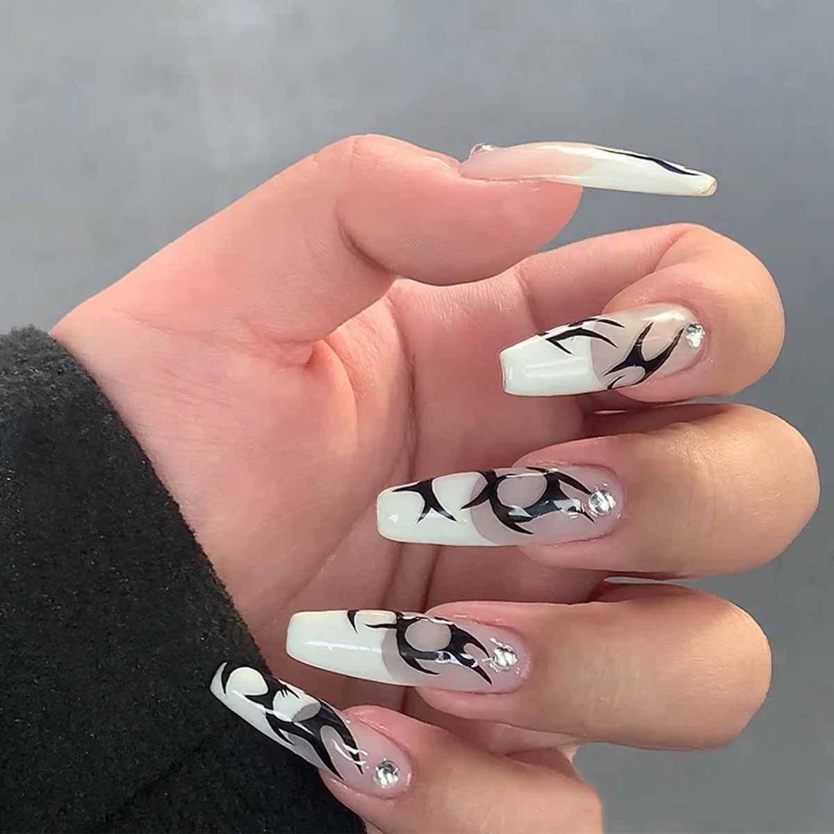 

Spice girl high street cold wind wearing finished nail art presson nail fake nail art patch nail patch