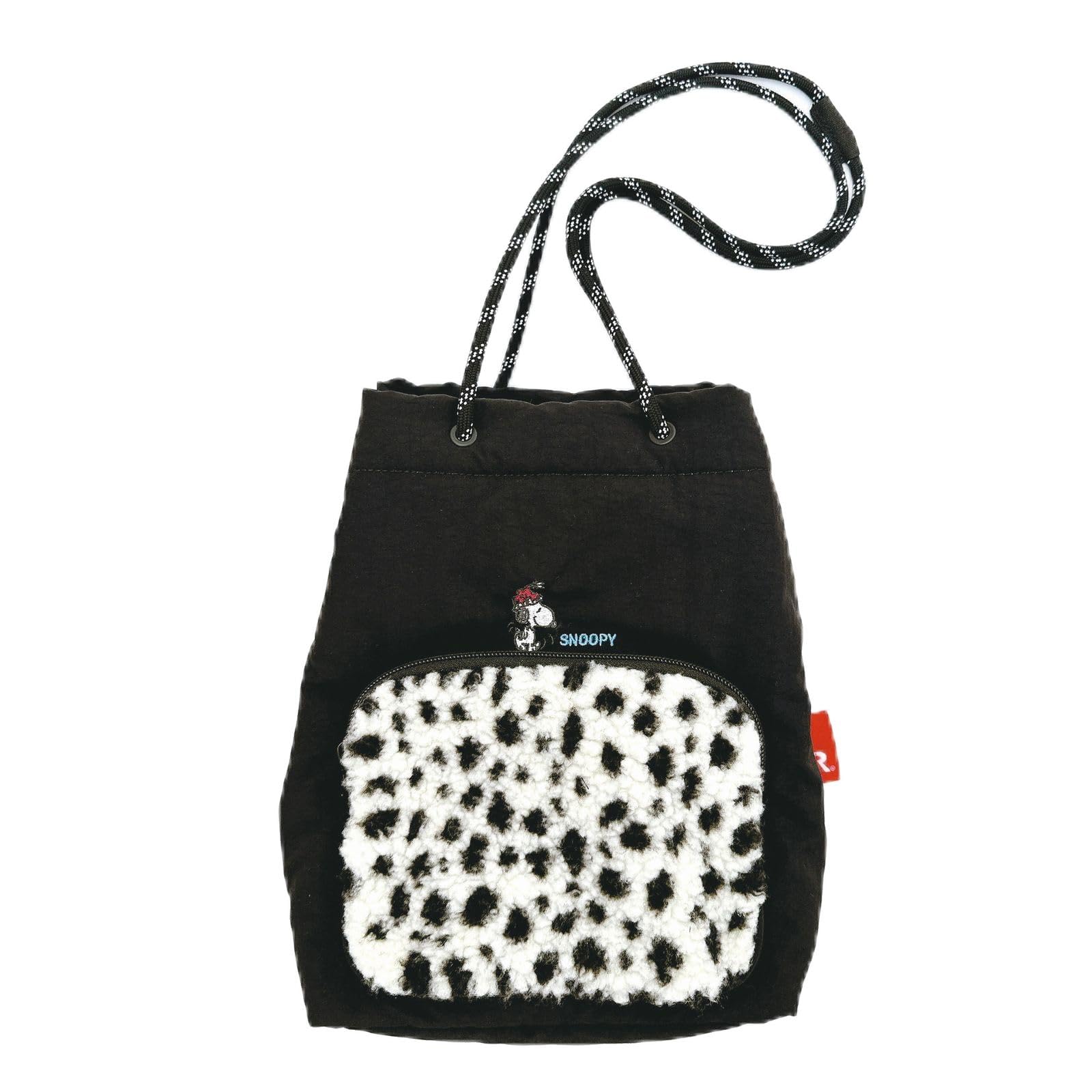 

8411 Snoopy Boa Маленькая сумка-тоут IP Pochette Boa Peanuts 9S [Rootote] (01 черный)