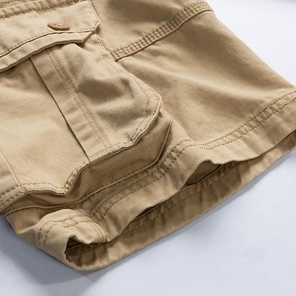Short Cargo multi-poches pour hommes, décontracté, mode, couleur unie, ample, été