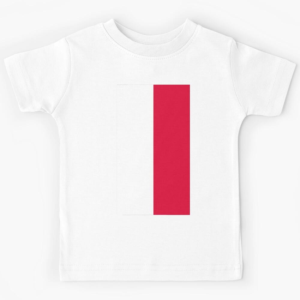 Vertical Poland Flag Design Kids T-Shirt 100
