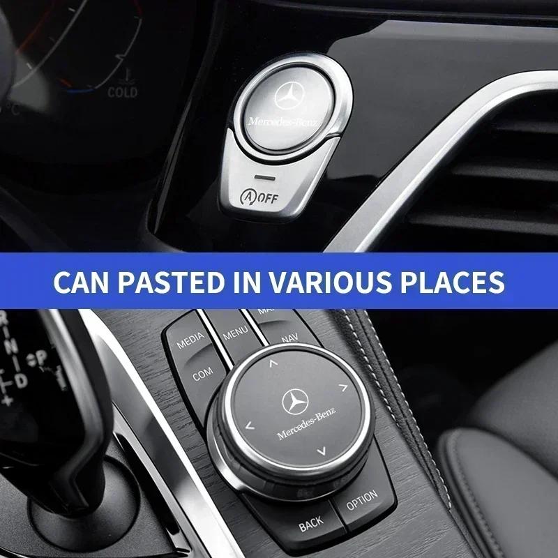 Car Emblem Logo Decorative Stickers Badge Decal Interior Styling For Mercedes Benz AMG A B C E S class GLA GLC CLA GLK GLE