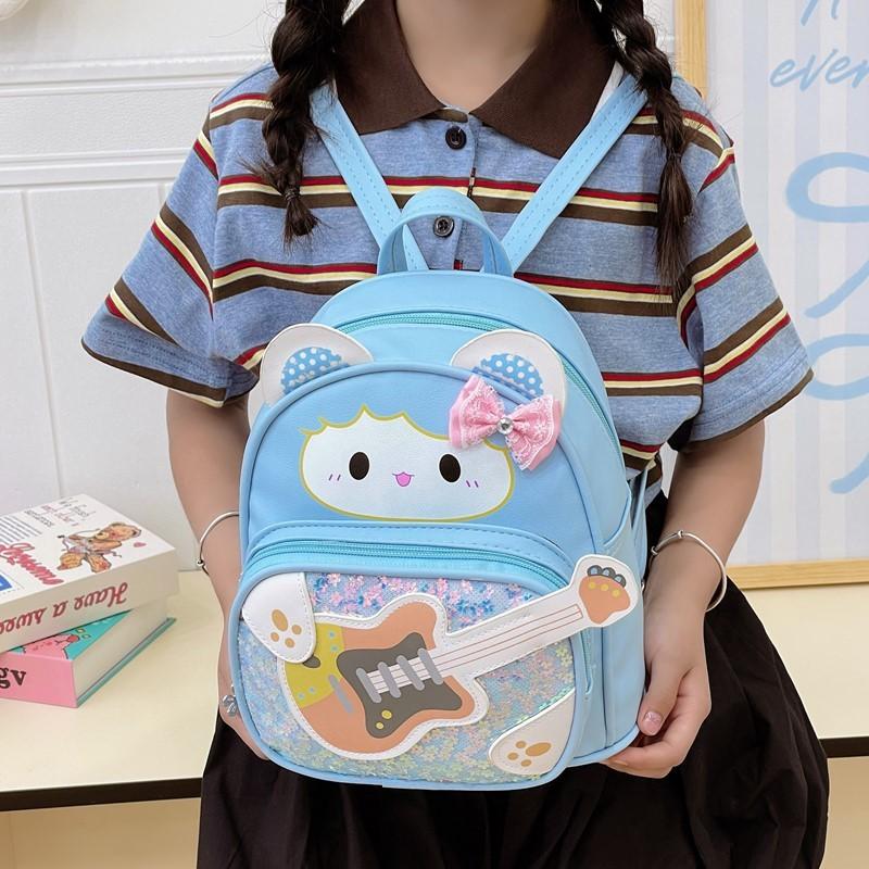 Guitar Lightweight Cartoon Children Backpack For Kindergarten And Use School