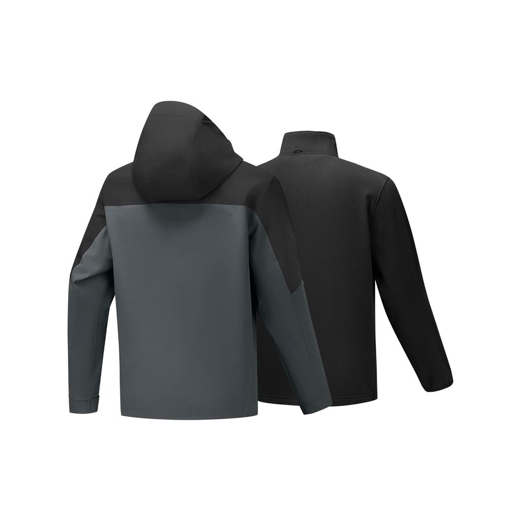 Skechers Three-In-One Color Block Hooded Long Sleeve Fleece Liner Waterproof Breathable Jacket Men jackets P425M172-013P