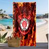 Fulham Fußball Druck Strandtuch, Großes Weiches Schnelltrocknendes Handtuch für Strand Camping Schwimmen