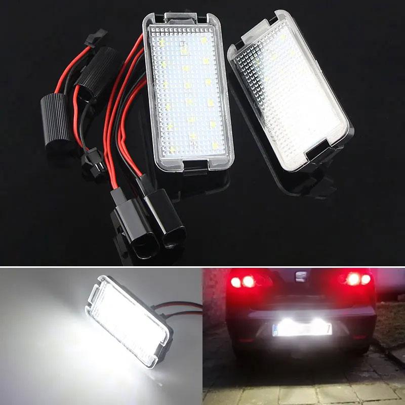 2pcs LIGHT Number License Plate Lights For Seat Altea 2004-2009 Arosa 1997-2004 Facelift Cordoba MK1 (6K) Facelift 1999-2002