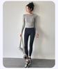 Women's Slim Fit Long Sleeve Quick Dry Round Neck Sportswear Top for Autumn/Winter Yoga & Running. Breathable Fitness Clothing.