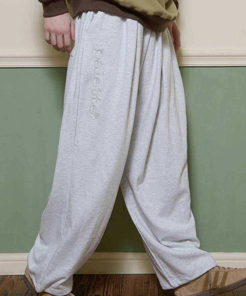 BONATSPALETTE Bp Stitch Logo Double-Pleat Wide Sweatpants_4 Colors
