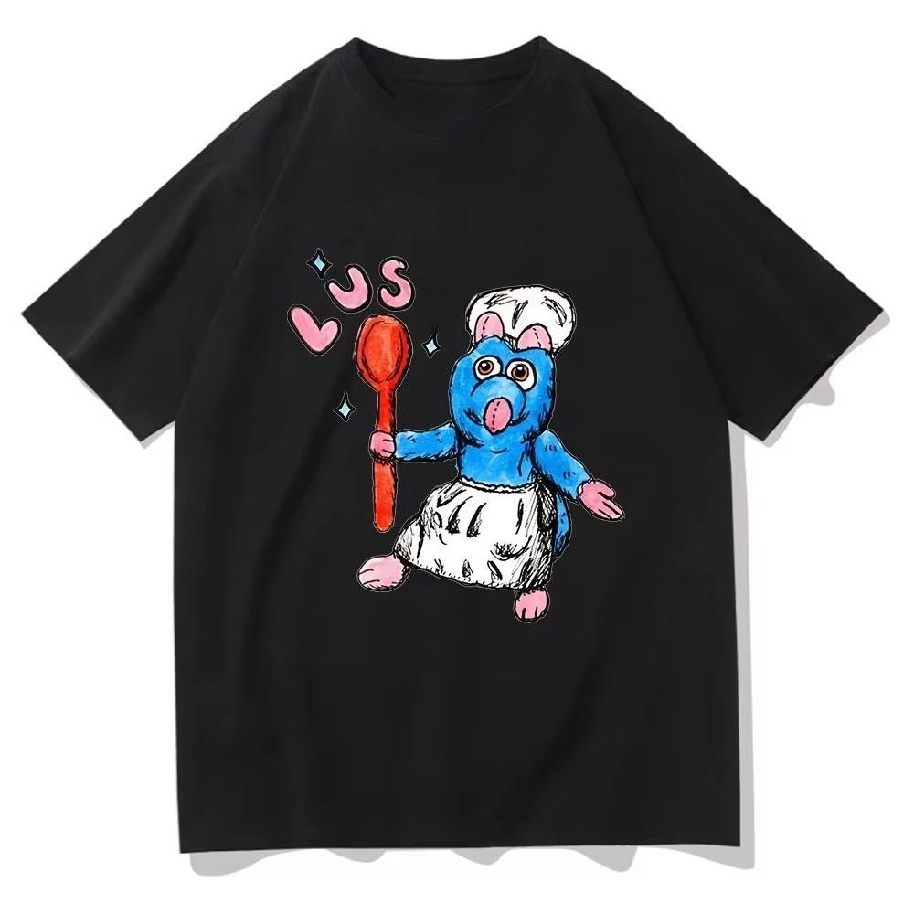 Cute funny animal T-shirt funny rat T-shirt men's women's Harajuku hip hop short-sleeved top summer Autumn and winter innerwear