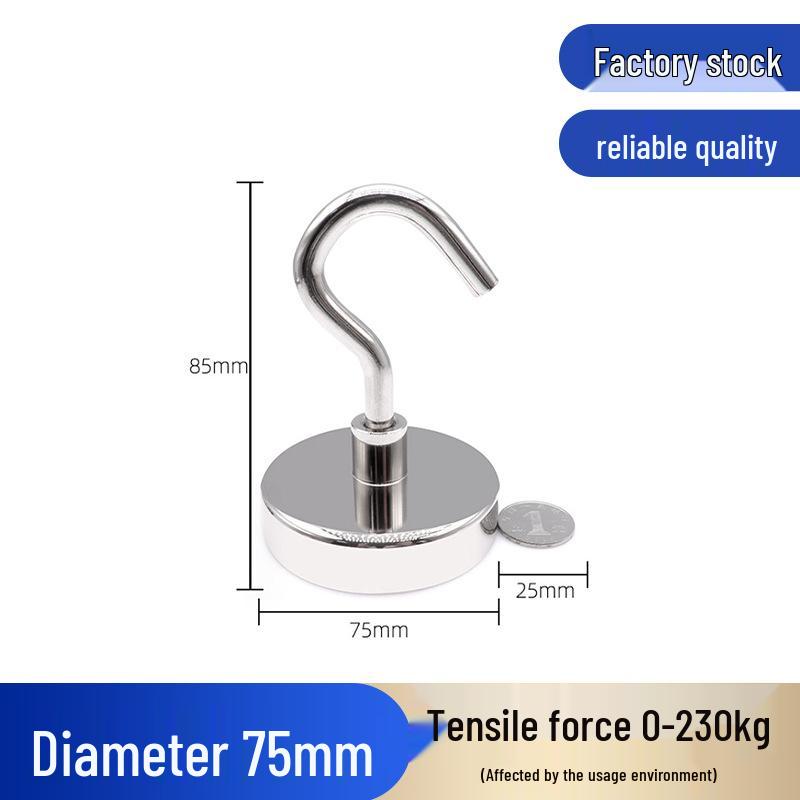 Strong Neodymium Magnet Hook - Punch-Free Refrigerator Fixer