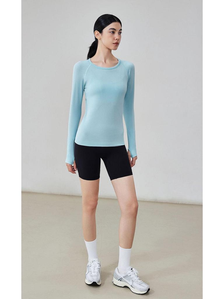 Women's Long Sleeve Round Neck Yoga & Tennis Fitness Top