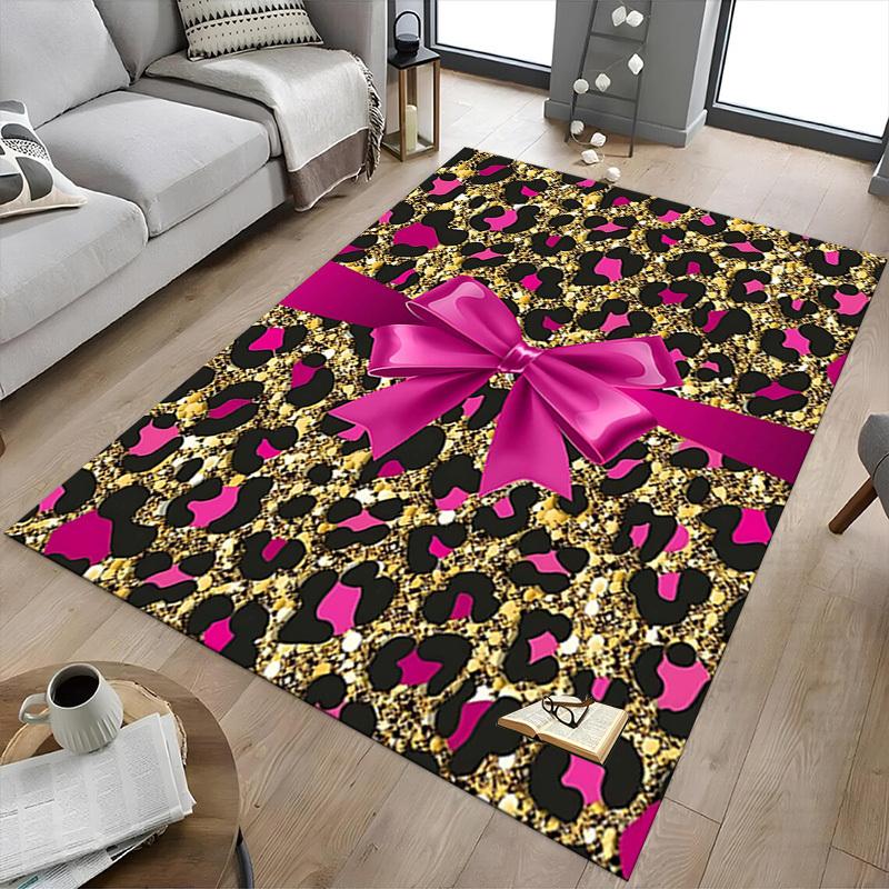 1PC Leopard print Glitter Extra Large Non-Slip Floor carpet, Office, family, bedroom, Studio - Large Area Rug Indoor Rugs, Vibrant Colors-W274
