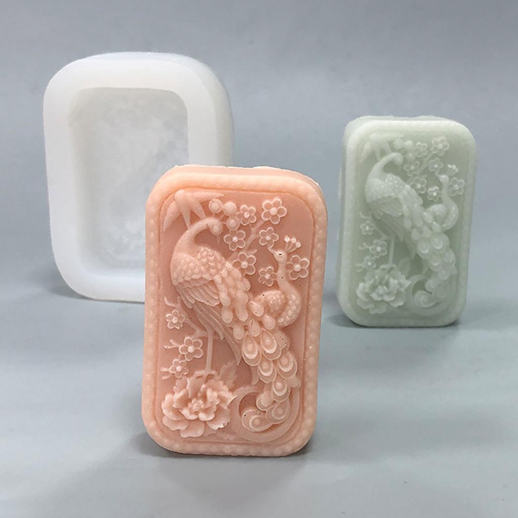 Soap Crafting Silicone Molds Realistic Peacocks Moulds Handmade Molds Silicone Texture Soap Moulds Craft Supplies