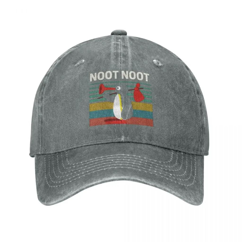 Noot Noot Pingu Penguin Meme Funny Cartoon Unisex Baseball Cap Distressed Washed Hats Cap Casual Outdoor Activities Snapback Hat