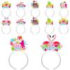 12 Pcs Hawaiian Party Headband Summer Headbands Tropical Fruit Hair Band