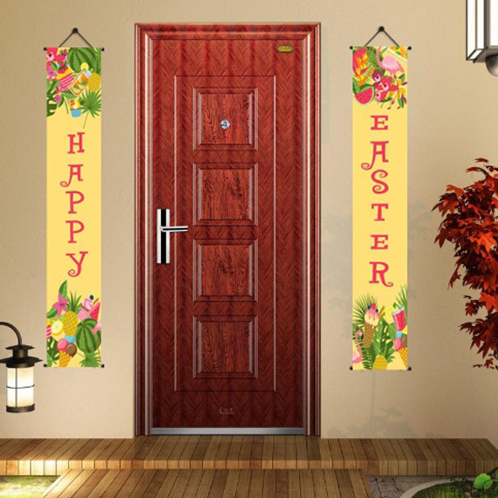 Decorative Hanging Welcome Banner Flag, Happy Easter Banners, Door Porch Decor Style A