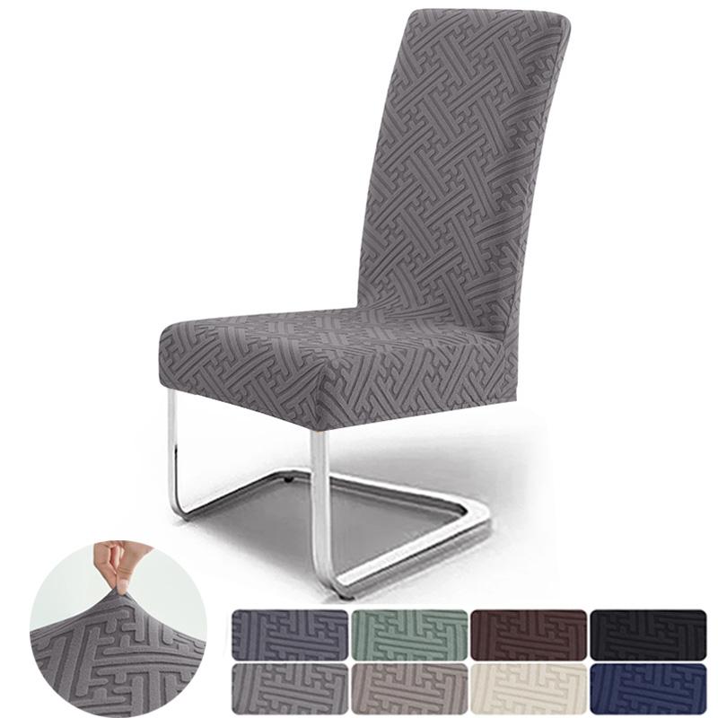 Solid Color Dining Chair Cover Stretch All-inclusive Chair Covers Four Season Universal Protective Cover for Banquet Wedding