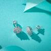 Moissanite 925 Silver Stud Earrings 0.06 CT Round Cut 14K White Gold Plated