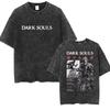 T-shirt Grafica Vintage Dark Souls Streetwear Gotico Merchandising Gaming Soulsborne Unisex Oversize Girocollo Cotone Manica Corta