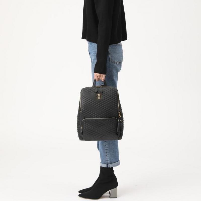 Daks Black Leather Backpack Dcba6e369bk