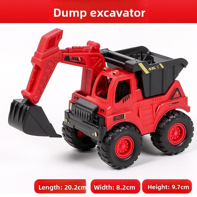 Excavator Inertia Large Dump Truck Set Toys Interactives Parts Skills Plays