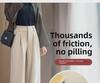 High-Waisted Woolen Wide-Leg Pants for Women: Velvet-Lined, Pleated, Slimming, Apricot Color, Perfect for Autumn & Winter
