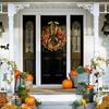 Artificial Fall Wreath for Front Door Rustic Hydrangea Floral Wreath with Bow for Thanksgiving Harvest Autumn Indoor Outdoor Decor