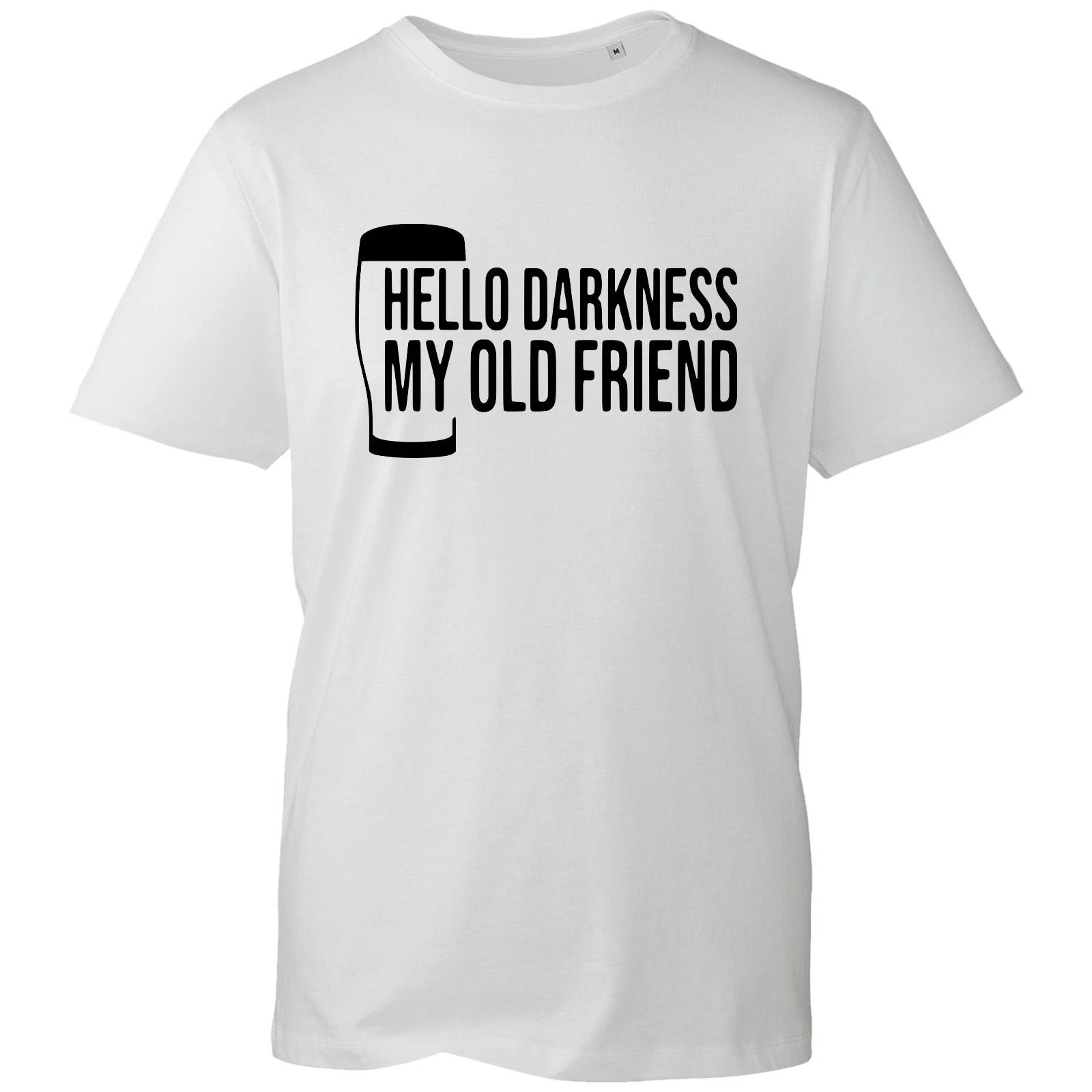 

Hello Darkness My Old Friend T-Shirt Funny Guinness Men s Novelty Gift Tee Top 4XL