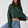 European and American Fashion Round Neck Loose Pullover Knit Sweater Round Neck Neck Loose Knit Sweater