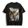 Vintage Musical Angel Print Streetwear Unisex Graphic Tee Pure Cotton T-shirt