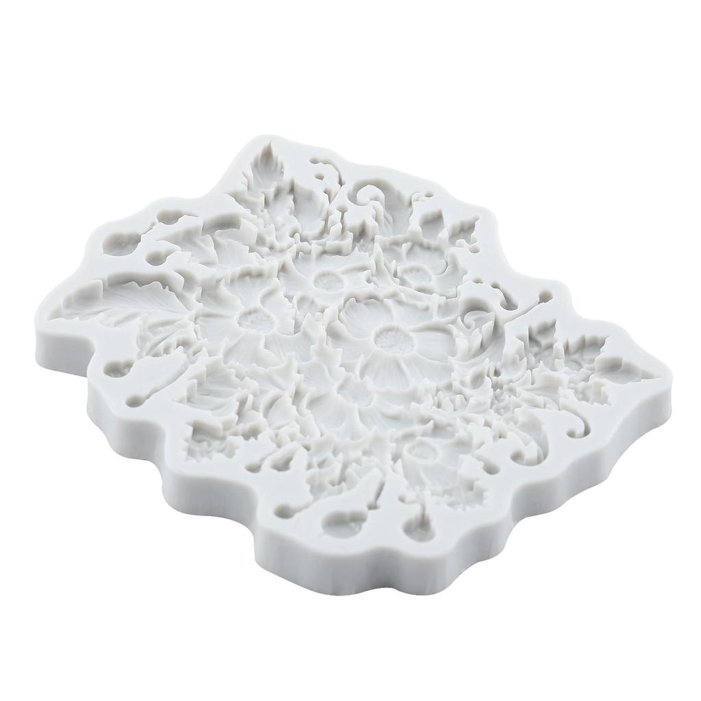 Silikonové formy v barokním stylu, reliéfní květinové, fondánová forma, nástroje na zdobení dortů, topper na cupcake, forma na bonbóny, čokoládu, gumpastu