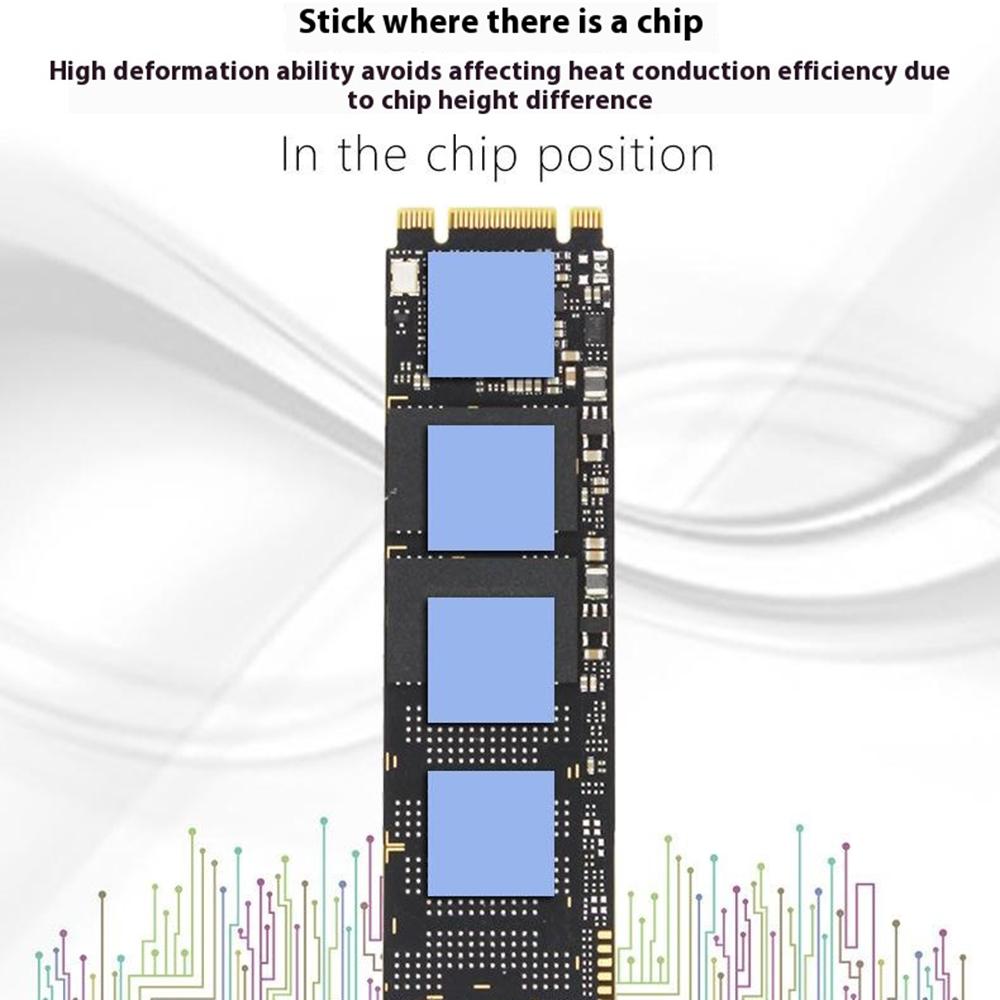 JEYI M.2 NVMe Copper Heat Sink with Thermal Pad and Rubber Straps for 2280 SSD Laptops Cooling Heatsink