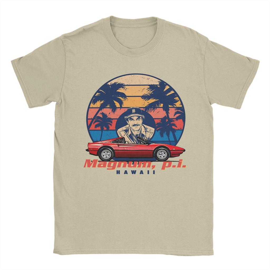 Unique Magnum PI TShirt for Unisex Round Neck Pure Cotton T Shirt Short Sleeve Tee Shirt Big Size Clothing