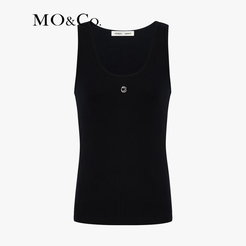 MO&Co. Ribbed Knit U-Neck Vest
