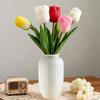Artificial Tulip Flower Realistic Tulip Bouquet Faux Silk Flower Arrangement for Home Office Wedding Party Mother's Day