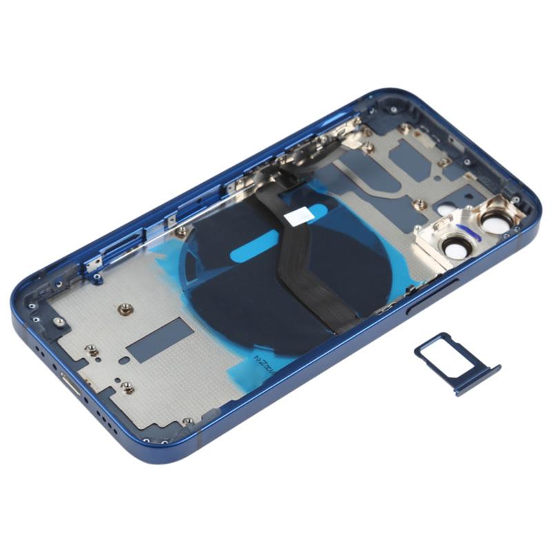 For iPhone 12 Mini Back Housing Cover Repair Kit (with Side Keys+Card Tray+Power+Volume Flex Cable+Wireless Charging Module)