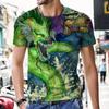 Illustrazione artistica dei tarocchi Motivo T-shirt da uomo stampata in 3D Moda casual Cool Street Harajuku Personalità Camicia stile 3D