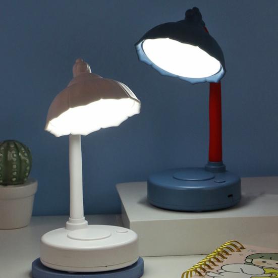 LED Desk Lamp Cute Flower Table Lamp with Adjustable Flexible Gooseneck Rechargeable Eye-Caring Night Light for Dorm Bedroom Reading