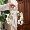 Weiße Blüten Hochzeitsblumen Perlenhenkel Oberer Griff Strauß Brautstrauß Hochzeitskoordinator