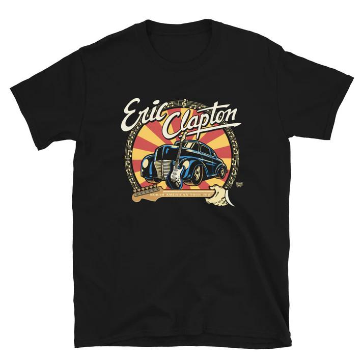Eric Clapton 2010 North American Tour T-shirt Vintage Reprint All Sizes XXXXL