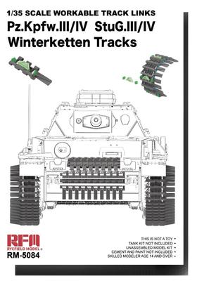 Ryfield Model StuG Gun Connecting Assembly Movable Winterketten Plastic Model Parts RFM5084 1/35 3/4 Tank/3/4