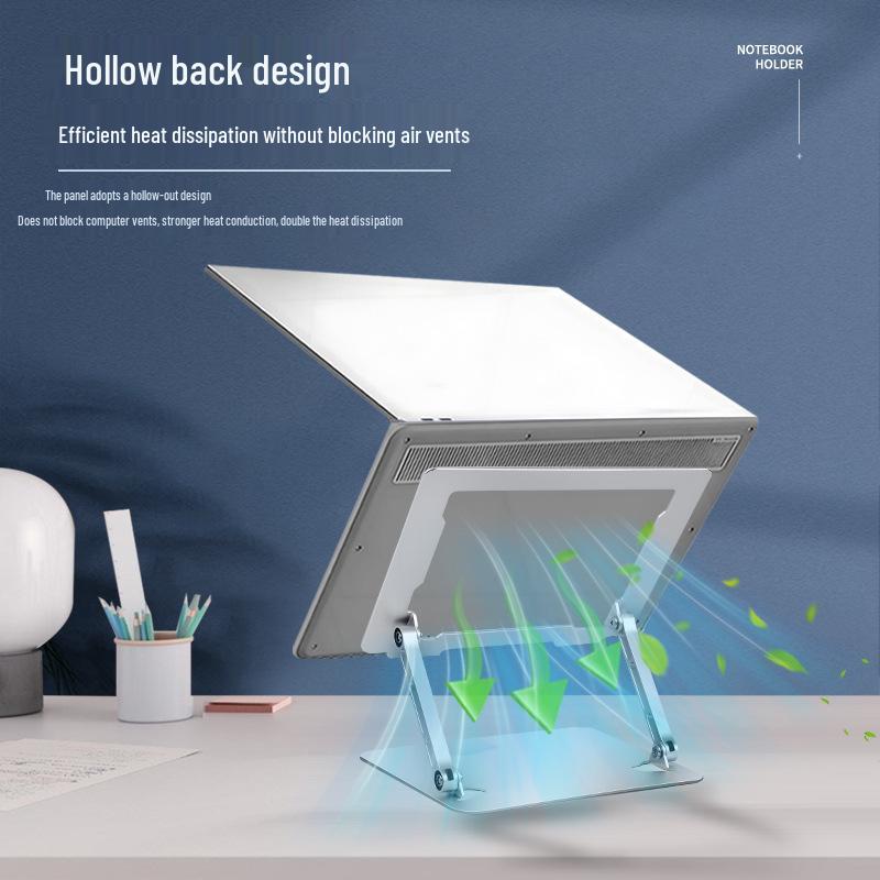 Aluminum Alloy Adjustable Laptop Stand with Rotating and Cooling Features